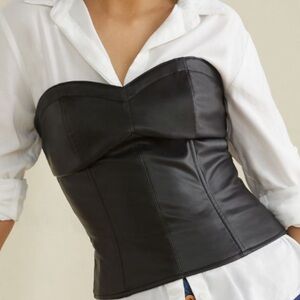 Black Strapless Corset Top